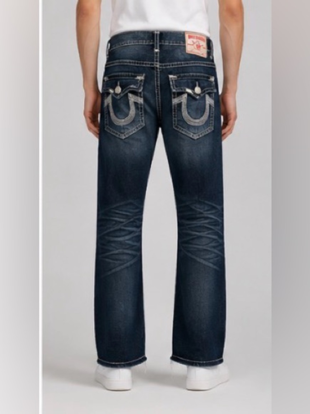 True Religion Joey Big T Y2K Dark Wash Relaxed Straight Jeans Size 40